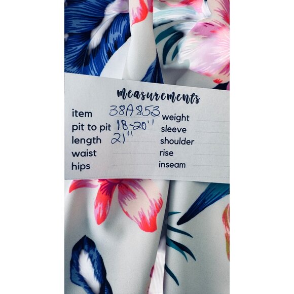 2/$30 NWT Island Escape Size 6 Floral Print Swimsuit Tankini Top Underwire - Picture 15 of 16